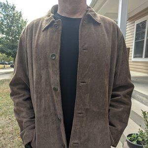 Men's Large Heavyweight J. Crew Suede Coat